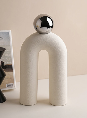 中古风抽象艺术个性小众拱门球摆件软装家居装饰品酒柜摆设