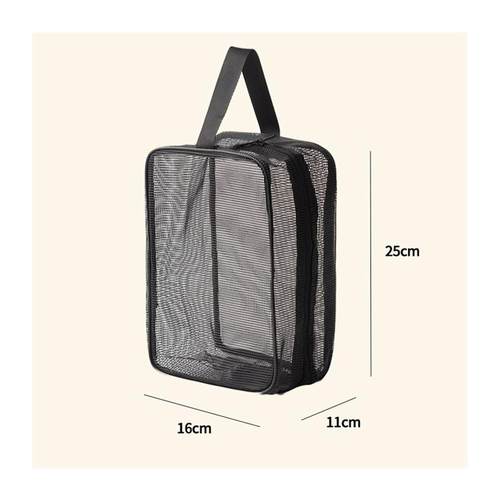 新款网眼手提洗澡包沥水游泳透气镂空男士浴包化妆品网格收纳包 - 图3