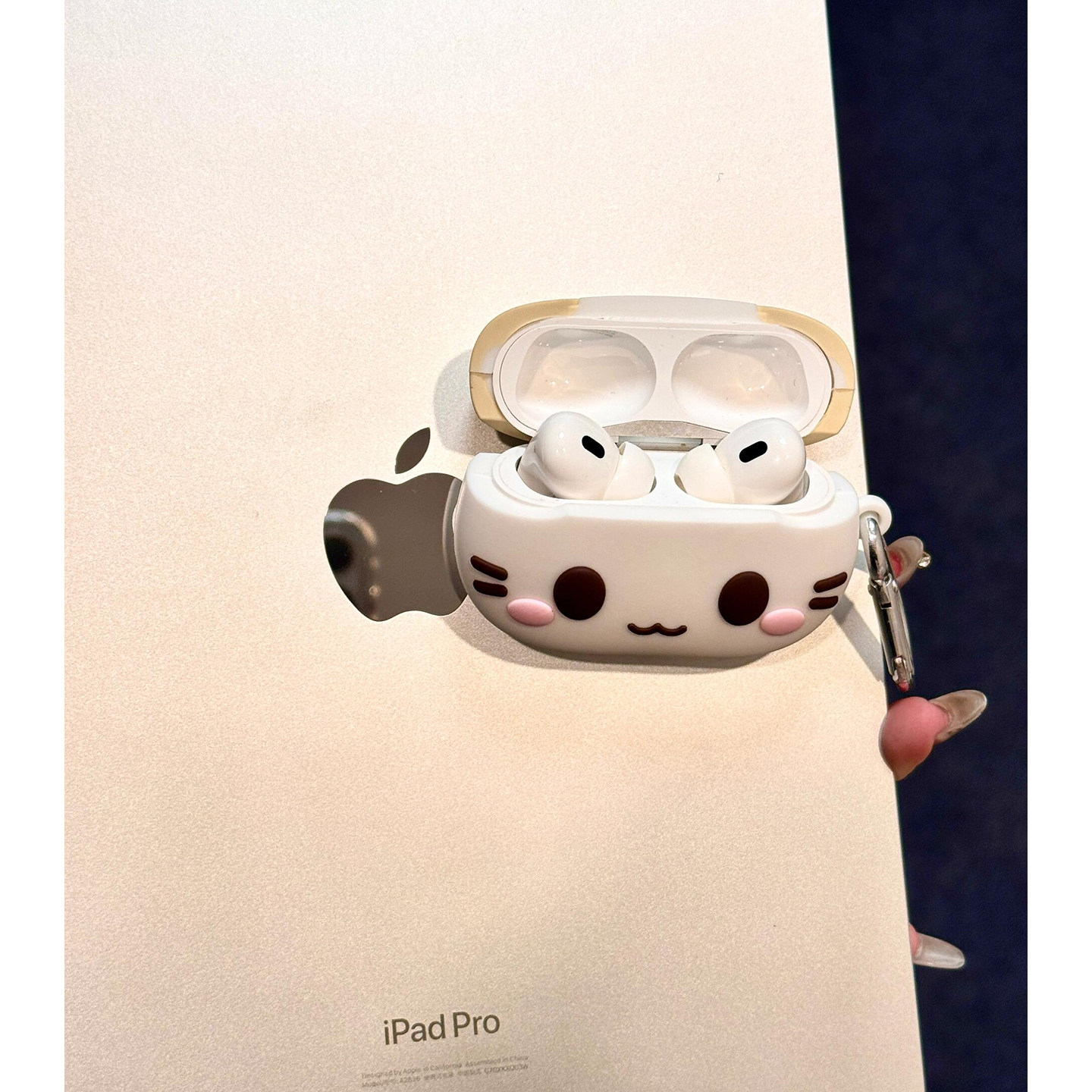 日系可爱棉花糖猫咪适用airpods3保护套airpodspro3代苹果耳机保护壳airpods1/2耳机套硅胶三代4代软壳pro2女,淘宝优惠券,粉丝福利购,淘宝优惠卷