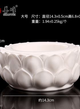 善唯房山汉白玉双排莲花香炉