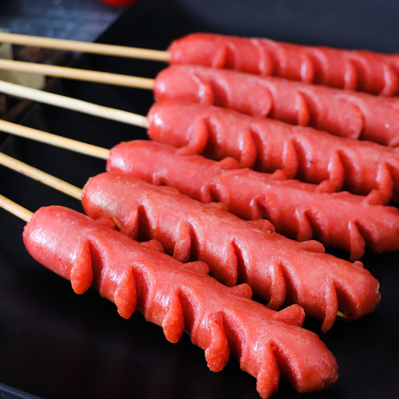 烧烤开花肠麦穗肠切花肠串商用奶茶店油炸热狗烤肠串火腿串15串,淘宝优惠券,粉丝福利购,淘宝优惠卷