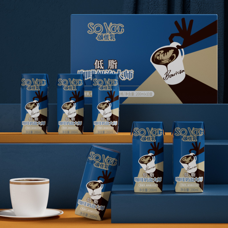 【赵露思代言】颂优乳咖啡奶泡大师低脂高钙燕麦奶0添加蔗糖0乳糖