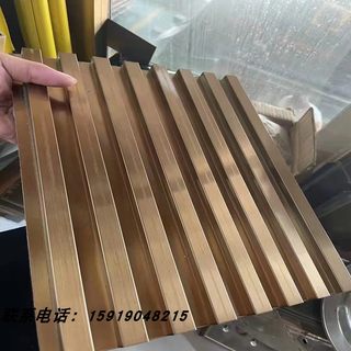 Stainless steel black great wall plate concave and convex titanium background plate hall wall villa facade decoration custom processing