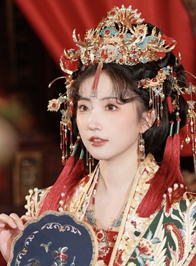 原创汉服婚嫁发饰古风中式婚礼