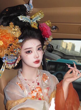 唐风贵妃造型凤冠发簪宫廷发饰品
