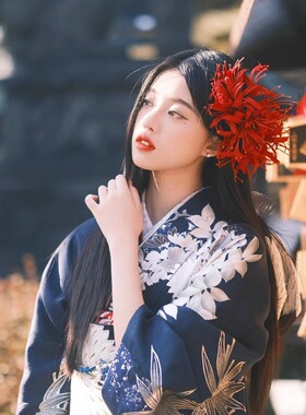 新中式红色彼岸花发夹超仙发夹