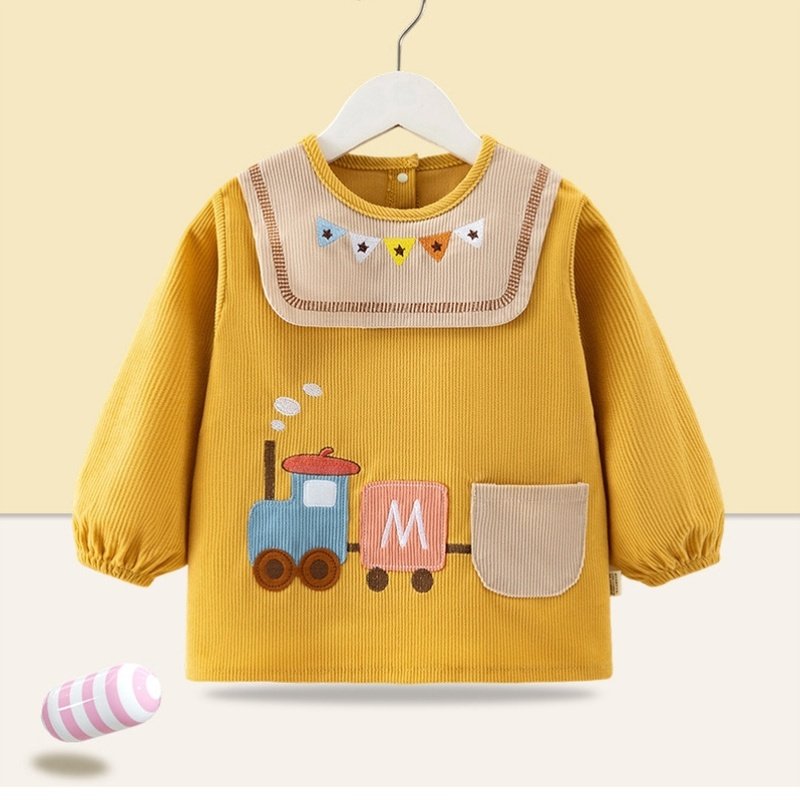 宝宝罩衣秋冬外穿儿童灯芯绒反穿衣防水防脏婴儿吃饭围嘴围兜围裙,淘宝优惠券,粉丝福利购,淘宝优惠卷