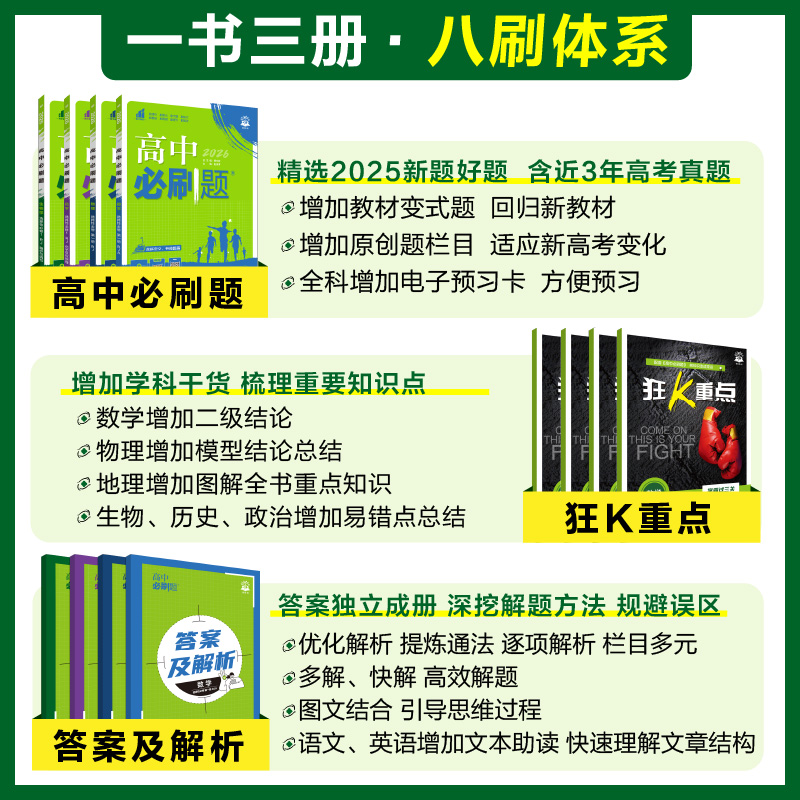 理想树2025-2026版高一上下高二上下高中必刷题数学物理化学生物必修一必修二人教RJA练习册高一高二下必刷题选修123