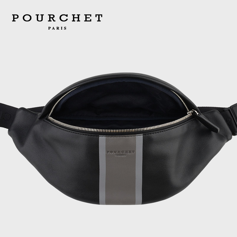 POURCHET/宝榭法国原创设计新款法国原创设计男士腰包通勤,淘宝优惠券,粉丝福利购,淘宝优惠卷