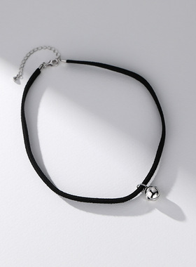 铃铛项链女款纯银颈链choker颈带