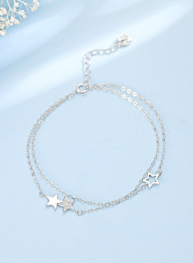 星星S925纯银手链女小众设计