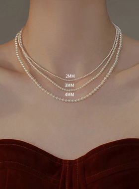 超细baby米粒小米珠珍珠项链女轻奢小众2025新款爆款施家珍珠颈链