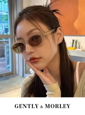 GM复古韩版猫眼墨镜女圆形小框