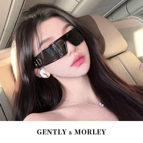 CD未来感Y2K发箍墨镜女M1U护目镜高级感防风太阳眼镜防晒防紫外线 - 图0