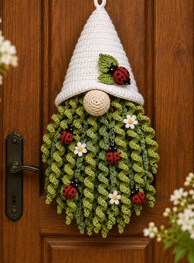 爆款 DIY Seasonal 3D Crochet Door Hanger Kit 侏儒套装