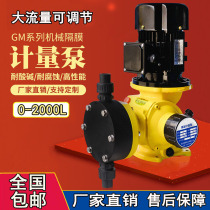 GM mechanical diaphragm metering pump regulation flow pump resistant acid and alkali sewage dosing stainless steel frequency conversion explosion protection dosing pump