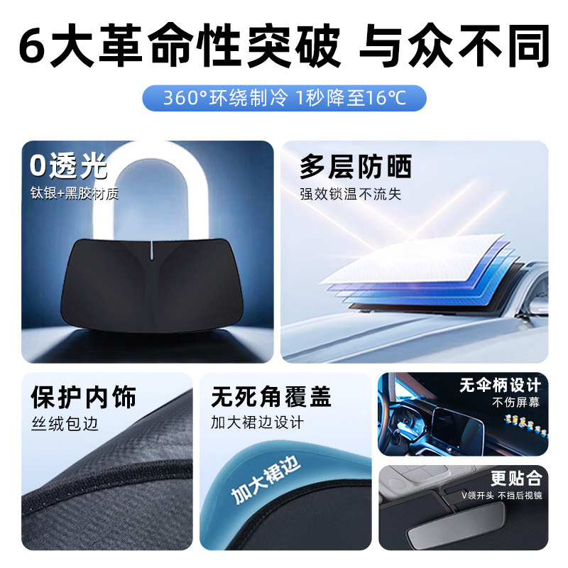 26款长安深蓝S05汽车防晒隔热遮阳板前挡风玻璃罩伞帘挡遮光用品