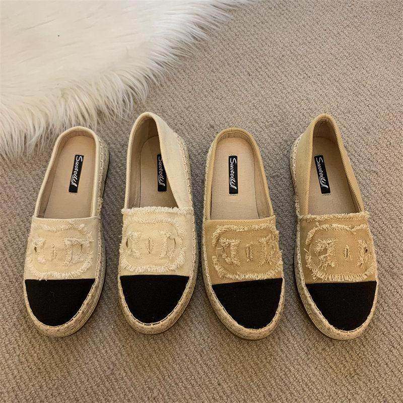 香港小香风渔夫鞋女2025春秋新款平底一脚蹬舒适厚底单鞋乐福鞋潮,淘宝优惠券,粉丝福利购,淘宝优惠卷