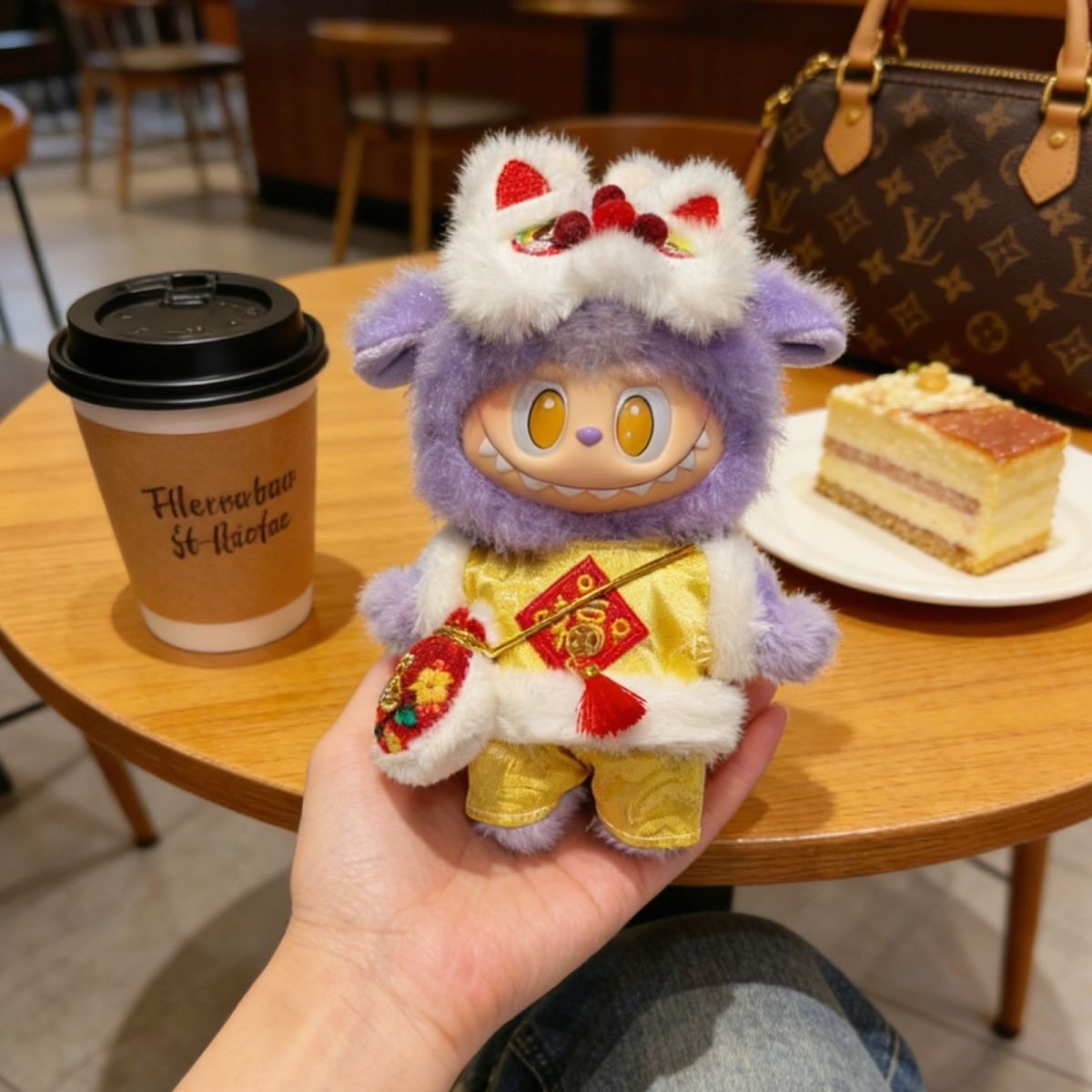 泡泡玛特马力全开系列拉布布开心马娃衣新年labubu搪胶毛绒套装服,淘宝优惠券,粉丝福利购,淘宝优惠卷