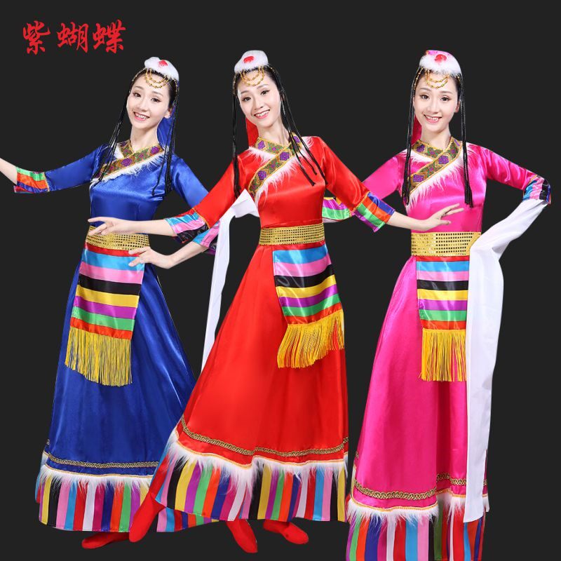 少数民族藏族舞蹈演出服装女款式 abouthoney民族服装/舞台装