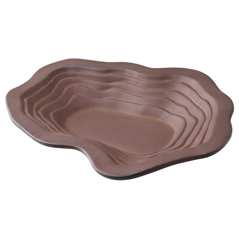 乌龟专用泡澡盆紫砂陶瓷分离式防滑黄缘半水龟饮水盘分体式洗澡盆,淘宝优惠券,粉丝福利购,淘宝优惠卷