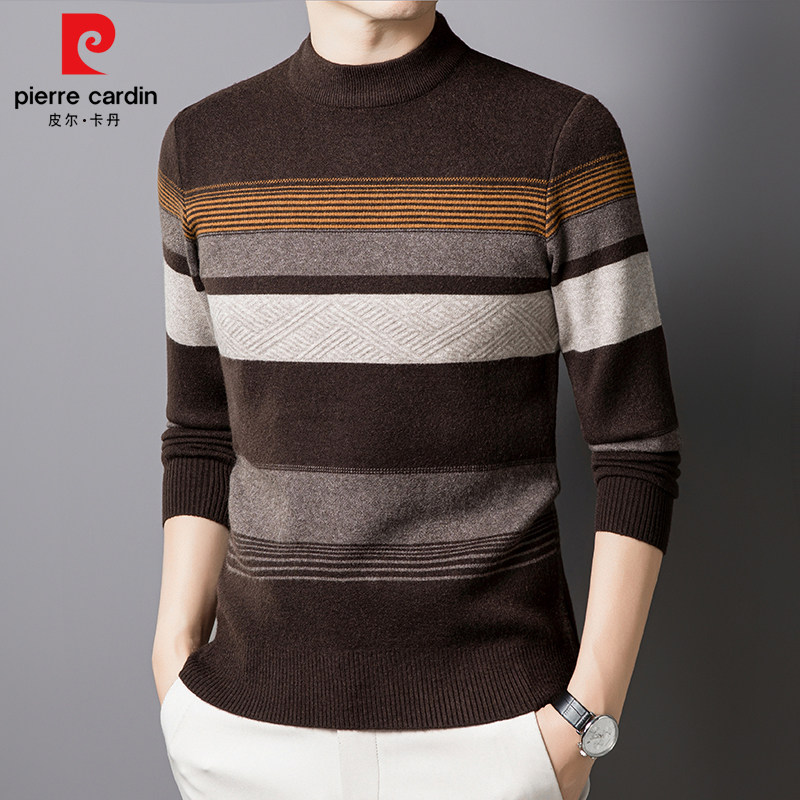 【皮尔卡丹 国际大牌】冬季高档羊毛衫男款时尚加厚保暖休闲毛衣