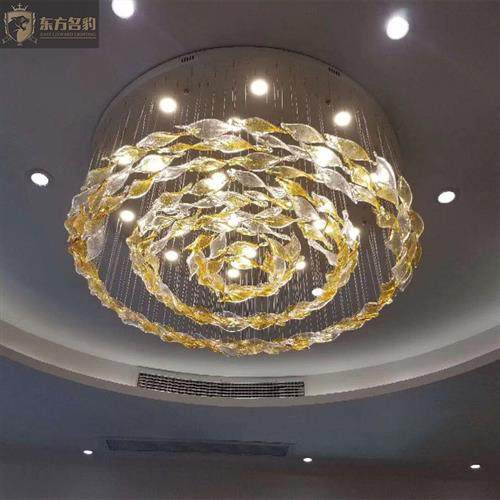 创意水晶灯商场广场中庭大型非标艺术灯KTV会所扭叶玻璃吊灯,淘宝优惠券,粉丝福利购,淘宝优惠卷