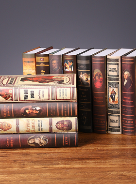 创意复古欧式仿真书装饰摆件书架