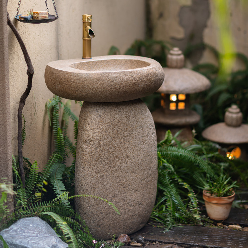 户外洗手盆庭院洗手池别墅花园民宿仿石头立柱复古创意室外洗手台,淘宝优惠券,粉丝福利购,淘宝优惠卷