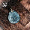 BehfxySiyun hand-stitched cowhide key bag induction keychain small pendant genuine leather mini access card holder