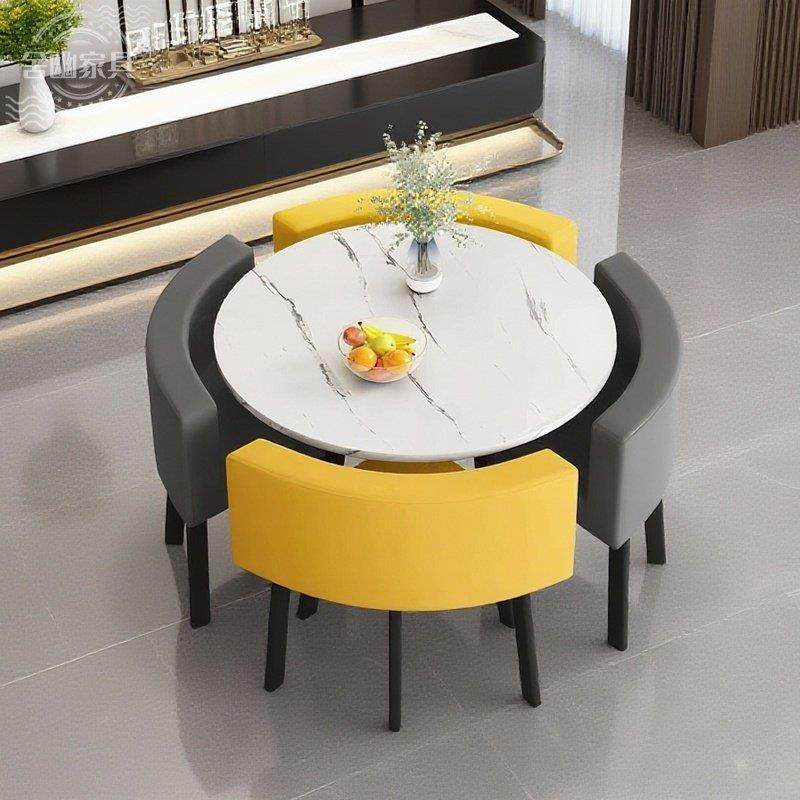 洽谈桌椅组合店铺商用接待会客小圆桌休息区简约休闲一桌四椅餐桌,淘宝优惠券,粉丝福利购,淘宝优惠卷