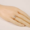 Double intertwined vintage diamond ring K18 yellow gold