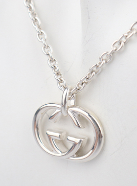 中古「95新」GUCCI古驰互扣式双G吊坠项链925 49cm高级BRANDOFF