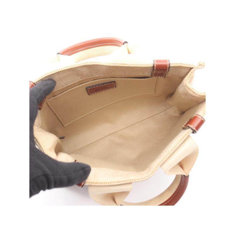 中古Chloe克洛伊女包B级9新WoodyWoody帆布托特包浅褐色,淘宝优惠券,粉丝福利购,淘宝优惠卷