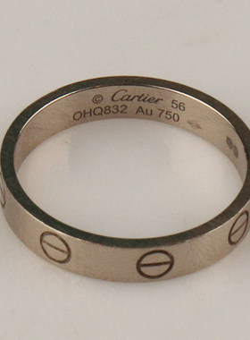 中古「9.5新」Cartier(卡地亚)LOVE结婚对戒750白金56号B4085100