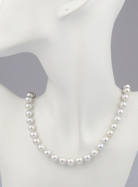 中古「95新」灰色海水珍珠串珠项链92545cm高级正品时尚BRANDOFF