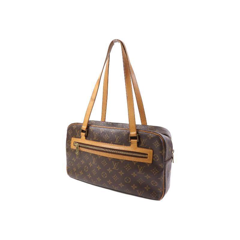 中古LV路易威登女包B级9新Cite开口笑涂层/防水帆布单肩包棕色,淘宝优惠券,粉丝福利购,淘宝优惠卷