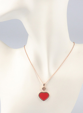 中古「95新」CHOPARD(萧邦)HAPPY HEARTS 项链750玫瑰金