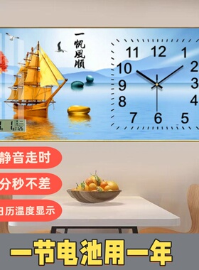 静音走时日历温度星期显示石英钟