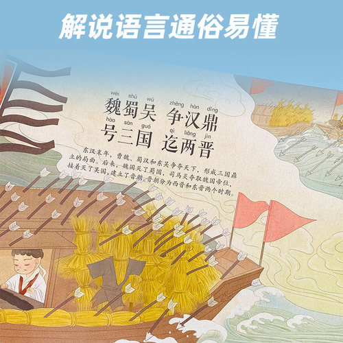 三字经绘本全文蒙学经典正版纸贵满堂注音大字版完整版3岁早教弟子规唐诗宝宝幼儿园论语小学生儿童版拼音儿童读物书籍千字文绘本 - 图2