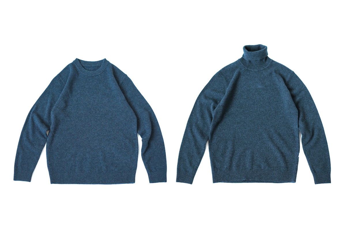 RoundNeck&HighNeck Sweater 羊毛羊绒混纺针织衫 内搭圆领高领男 - 图3