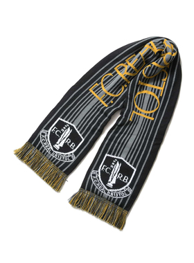 F.C.R.B冠军奖杯图案流苏围巾