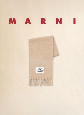 MARNI羊驼毛流苏围巾保暖披肩