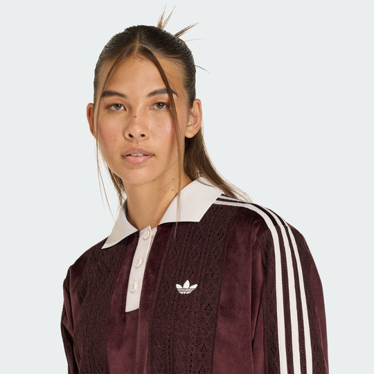 丝绒运动长袖球衣女装adidas Originals阿迪达斯三叶草官方