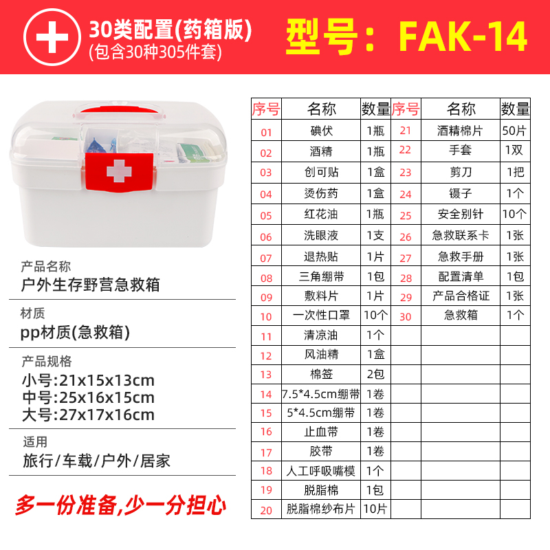 人防应急储备便携式家用车载手提式急救箱大容量医疗箱含急救设备 - 图1