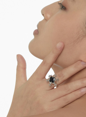 BOONEE雪花锆石开口戒