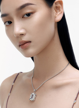 BOONEE大号巴洛克宝石坠蛇骨链