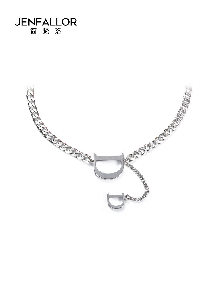 简梵洛小众设计2021新款字母锁骨链 简梵洛项链