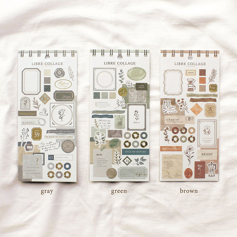 日本mind wave自由拼贴libre collage之纸系列贴纸精美和纸金箔复古风格手帐日记相册手机拼贴装饰素材贴画,淘宝优惠券,粉丝福利购,淘宝优惠卷