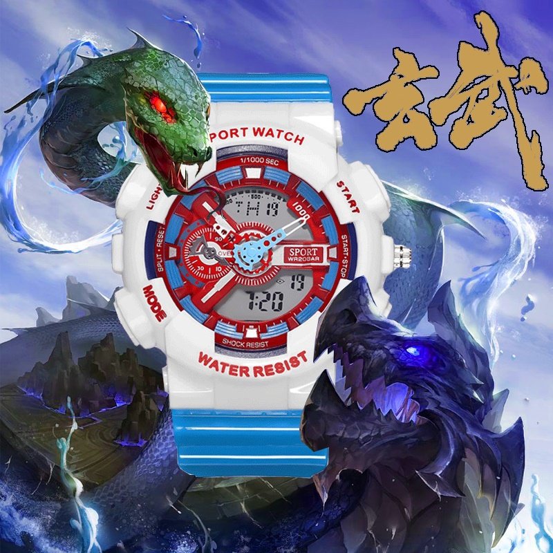 男款独角兽初高中多功能运动闹钟 蒂尔瓦国产腕表